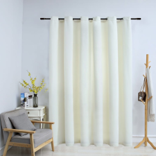 vidaXL krémszínű bársony sötétítőfüggöny fémkarikákkal 290 x 245 cm lakástextília