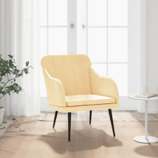 vidaXL krémszínű bársonyfotel 63 x 76 x 80 cm bútor