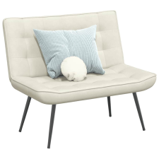 vidaXL krémszínű bársonypad 110 x 74 x 84 cm bútor