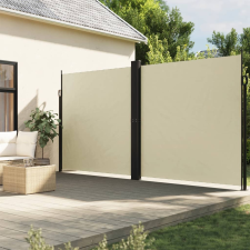 vidaXL krémszínű behúzható oldalsó napellenző 200 x 1000 cm kerti bútor