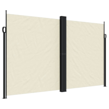 vidaXL krémszínű behúzható oldalsó napellenző 200 x 600 cm (4004655) kerti bútor