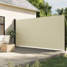 vidaXL Krémszínű behúzható oldalsó napellenző 220 x 500 cm kerti bútor