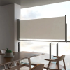 vidaXL Krémszínű behúzható oldalsó terasz napellenző 100 x 300 cm