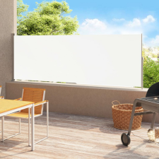 vidaXL krémszínű behúzható oldalsó terasznapellenző 200 x 500 cm kerti bútor