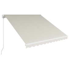 vidaXL krémszínű kézzel kihúzható napellenző 300 x 250 cm kerti bútor