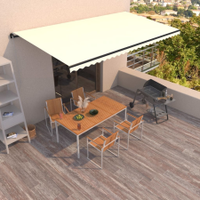 vidaXL krémszínű kézzel kihúzható napellenző 600 x 350 cm kerti bútor