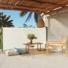 vidaXL krémszínű kihúzható oldalsó terasz-napellenző 140 x 300 cm kerti bútor