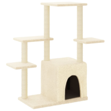 vidaXL krémszínű macskabútor szizál kaparófákkal 97,5 cm (172049) macskafelszerelés