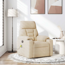 vidaXL krémszínű mikroszálas szövet dönthető masszázsfotel (4015574) masszázsfotel