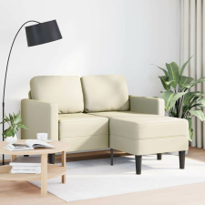 vidaXL krémszínű műbőr 2 üléses kanapé L-alakú kanapéval 125 cm bútor