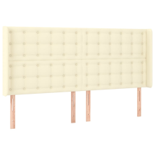 vidaXL krémszínű műbőr fejtámla szárnyakkal 183x16x118/128 cm (3119684) ágy és ágykellék
