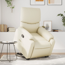 vidaXL krémszínű műbőr felállást segítő dönthető fotel bútor