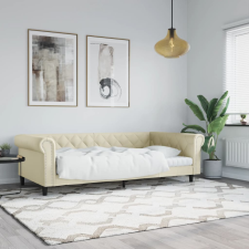 vidaXL krémszínű műbőr kanapéágy 100 x 200 cm bútor