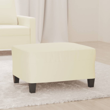 vidaXL Krémszínű műbőr lábzsámoly 70x55x41 cm bútor