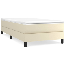 vidaXL krémszínű műbőr rugós ágy matraccal 100 x 200 cm (3144245) ágy és ágykellék