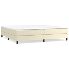 vidaXL krémszínű műbőr rugós ágy matraccal 200 x 200 cm (3144281) ágy és ágykellék