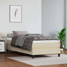 vidaXL krémszínű műbőr rugós ágykeret 100x200 cm ágy és ágykellék