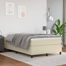 vidaXL krémszínű műbőr rugós ágykeret 120x200 cm ágy és ágykellék