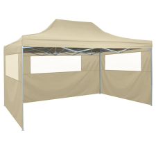 vidaXL krémszínű összecsukható sátor 3 fallal, 3 x 4,5 méter sátor
