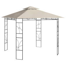 vidaXL krémszínű pavilon 3 x 3 x 2,7 m 160 g/m² kerti bútor
