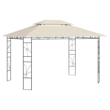 vidaXL krémszínű pavilon 4 x 3 x 2,7 m 160 g/m² kerti bútor