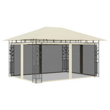 vidaXL krémszínű pavilon szúnyoghálóval 4 x 3 x 2,73 m 180 g/m² szúnyogháló