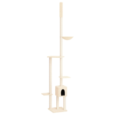 vidaXL krémszínű plafonig érő kaparófa 258,5-284,5 cm (171717) macskabútor
