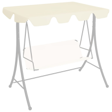 vidaXL krémszínű pótponyva kerti hintaágyhoz 226 x 186 cm 270 g/m² kerti bútor