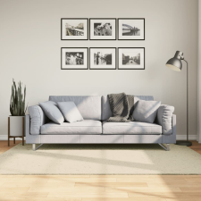 vidaXL krémszínű rövid szálú puha és mosható szőnyeg 140 x 200 cm lakástextília