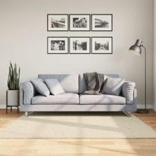 vidaXL krémszínű rövid szálú puha és mosható szőnyeg 160 x 160 cm lakástextília