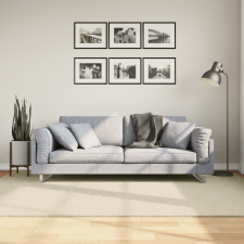 vidaXL krémszínű rövid szálú puha és mosható szőnyeg 160 x 230 cm lakástextília