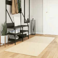 vidaXL krémszínű rövid szálú puha és mosható szőnyeg 80 x 200 cm lakástextília