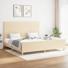 vidaXL krémszínű szövet ágykeret fejtámlával 200x200 cm ágy és ágykellék