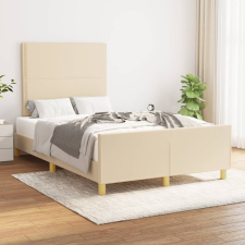 vidaXL krémszínű szövet ágykeret matrac nélkül 120x200 cm ágy és ágykellék
