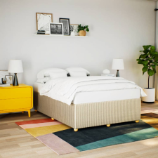 vidaXL krémszínű szövet ágykeret matrac nélkül 140 x 190 cm ágy és ágykellék