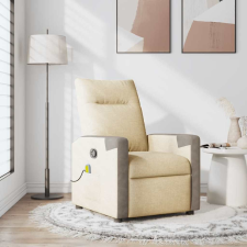 vidaXL krémszínű szövet dönthető masszázsfotel masszázsfotel