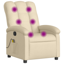 vidaXL krémszínű szövet dönthető masszázsfotel (371748) masszázsfotel