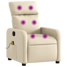 vidaXL krémszínű szövet dönthető masszázsfotel (374182) masszázsfotel
