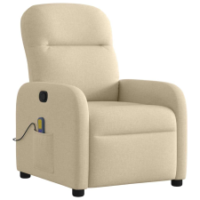 vidaXL krémszínű szövet dönthető masszázsfotel (4015540) masszázsfotel