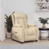 vidaXL krémszínű szövet elektromos dönthető fotel