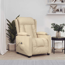 vidaXL krémszínű szövet elektromos dönthető fotel bútor