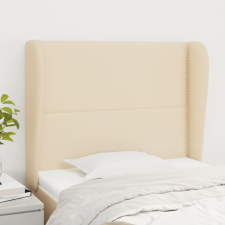 vidaXL krémszínű szövet fejtámla szárnyakkal 103 x 23 x 118/128 cm ágy és ágykellék
