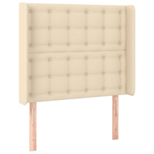 vidaXL krémszínű szövet fejtámla szárnyakkal 83x16x118/128 cm (3119993) ágy és ágykellék