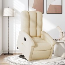 vidaXL krémszínű szövet felállást segítő dönthető fotel bútor
