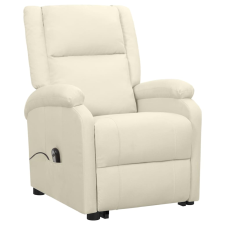 vidaXL krémszínű szövet felállást segítő fotel (329708) bútor