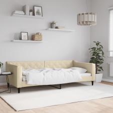 vidaXL krémszínű szövet kanapéágy 90 x 200 cm bútor