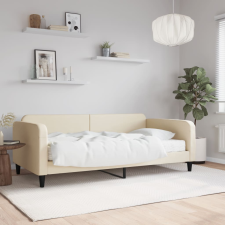 vidaXL krémszínű szövet kanapéágy matraccal 80 x 200 cm ágy és ágykellék