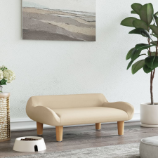 vidaXL krémszínű szövet kutyaágy 70 x 40 x 24 cm szállítóbox, fekhely kutyáknak