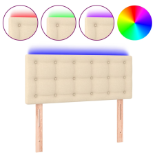 vidaXL krémszínű szövet LED-es fejtámla 100x5x78/88 cm (3122041) ágy és ágykellék