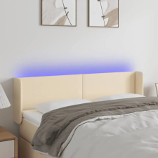 vidaXL krémszínű szövet LED-es fejtámla 147 x 16 x 78/88 cm ágy és ágykellék